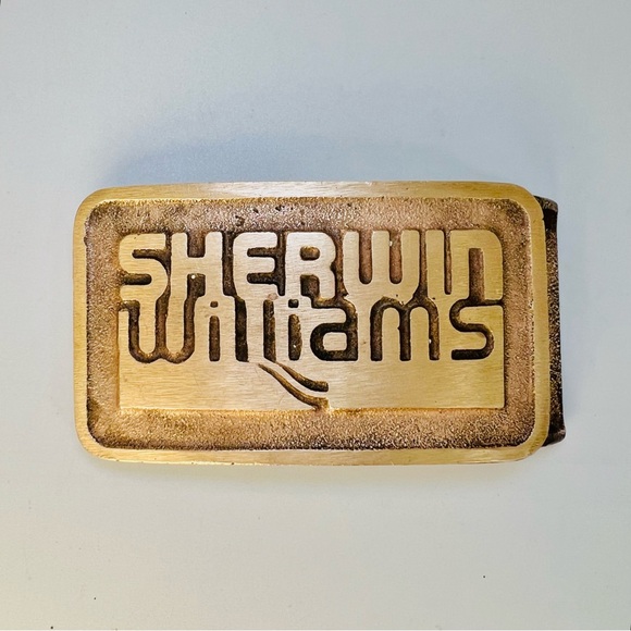 Other - Bronze Sherwin Williams Painting Painter Paint Store 70s Vtg Belt Buckle